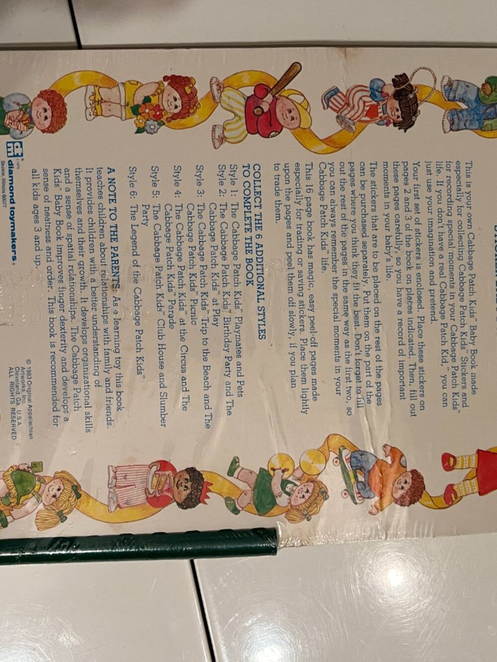 Cabbage Patch Kids Sticker Book -Vintage 1983 Collectible (original packaging) - Picture 9 of 12